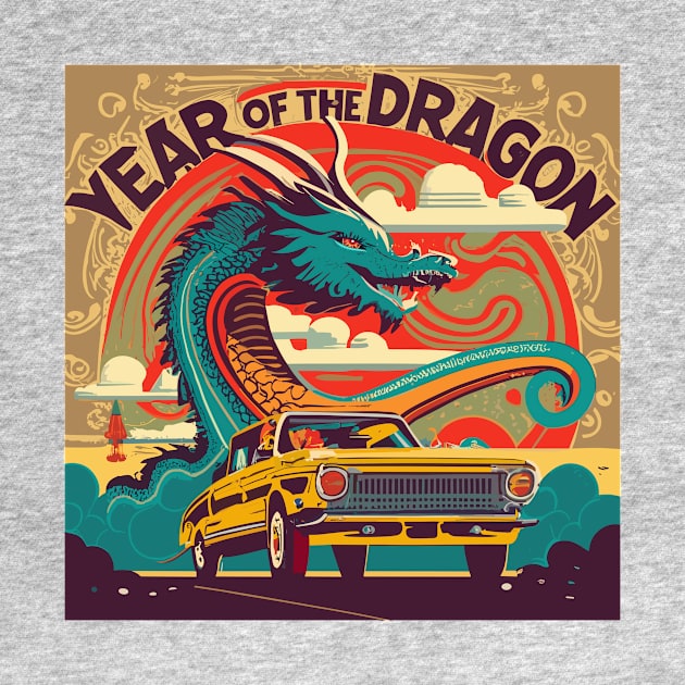 Year of the Dragon classic car by Kingrocker Clothing